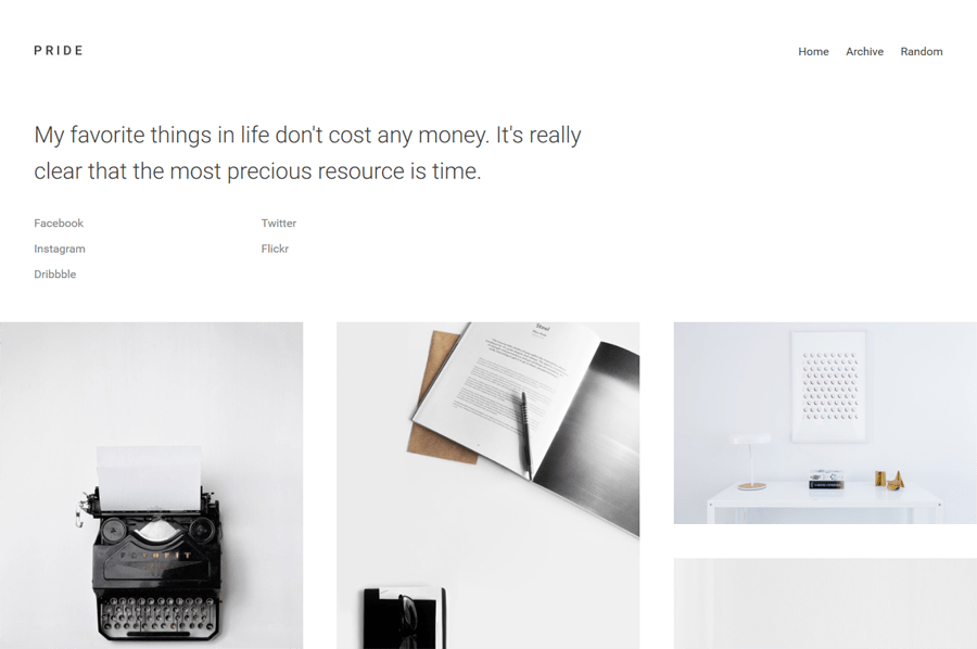 Pride - minimal Tumblr theme